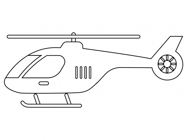 Helicopter coloring page image
