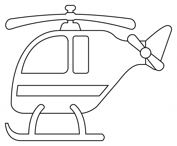 Helicopter coloring page image