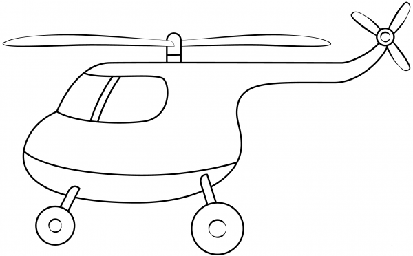 Helicopter coloring page image