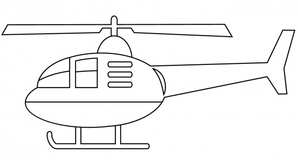 Helicopter coloring page image