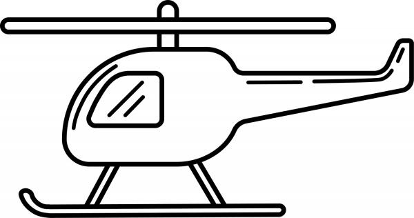 Helicopter coloring page image