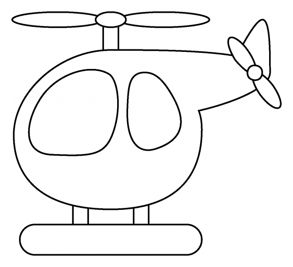 Helicopter Emoji coloring page image