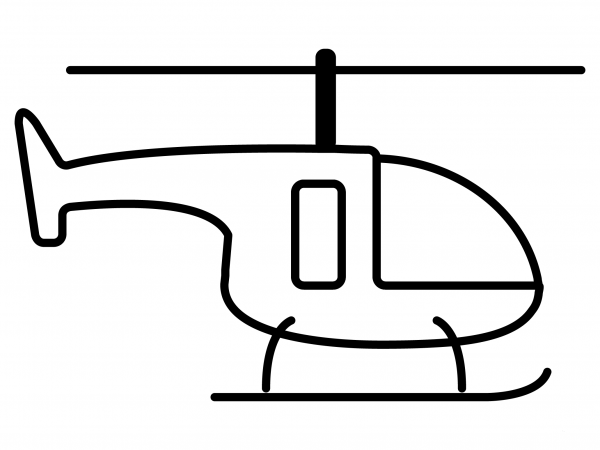 Helicopter Emoji coloring page image