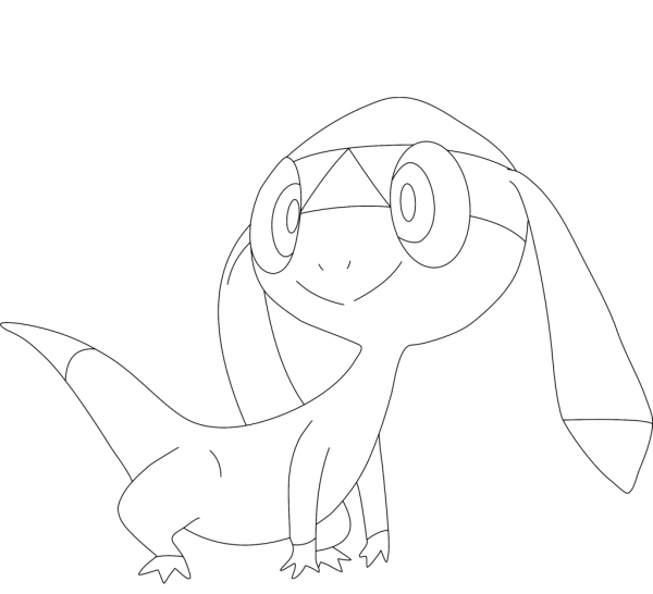 Helioptile coloring page image