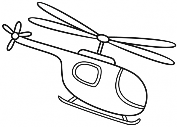 Hellicopter coloring page image