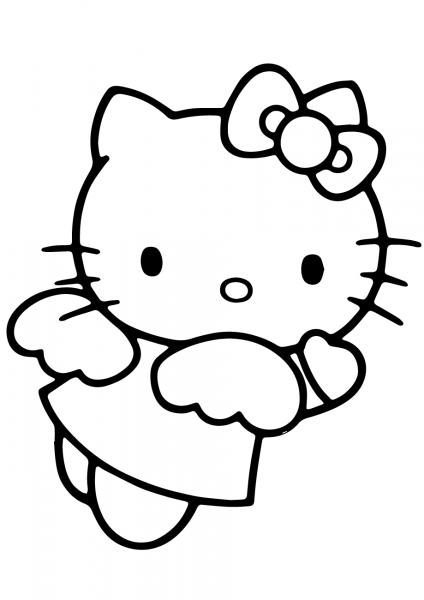 Hello Kitty Angel coloring page image