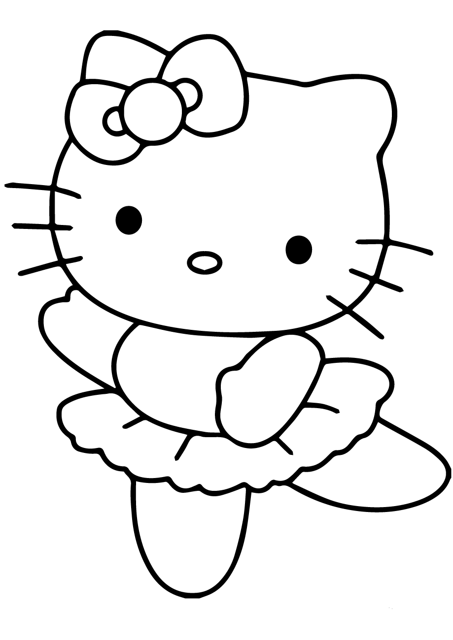 Hello Kitty Ballerina coloring page - ColouringPages