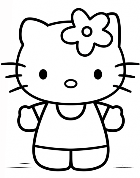 Hello Kitty coloring page image