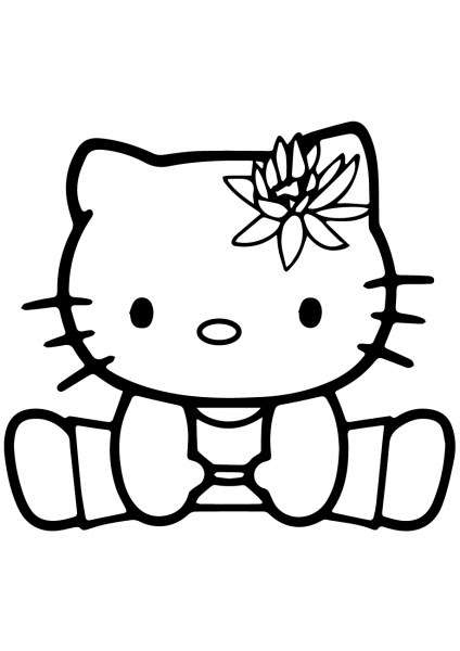 Hello Kitty Gymnastics coloring page image