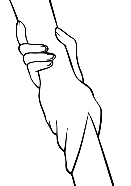 Helping Hands coloring page image