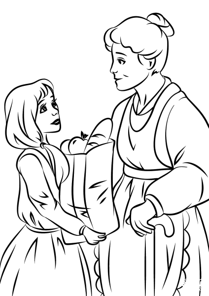 Helping Others coloring page image