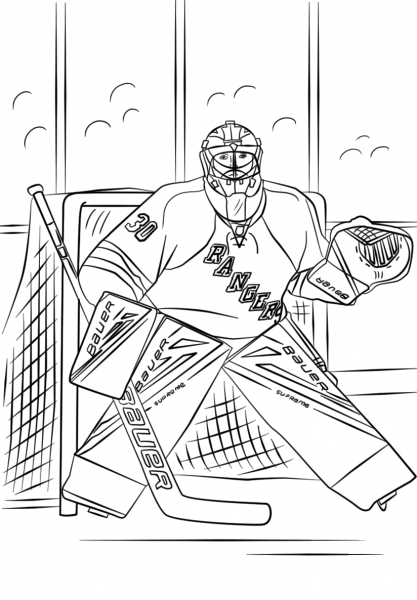 Henrik Lundqvist coloring page image