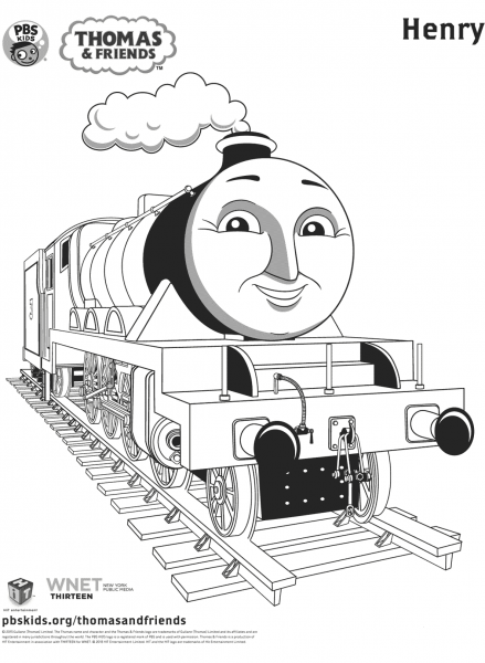 Henry from Thomas & Friends coloring page image