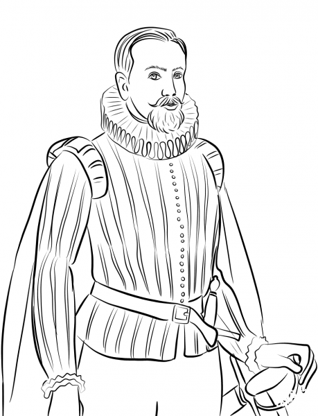 Henry Hudson coloring page image