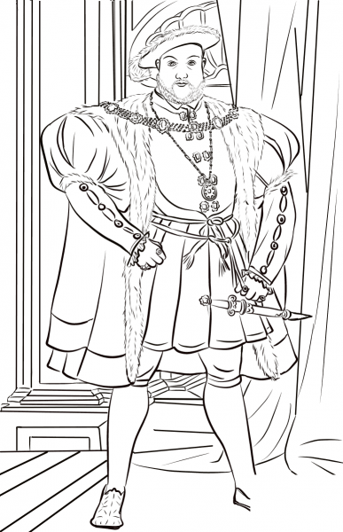 Henry VIII of England coloring page image