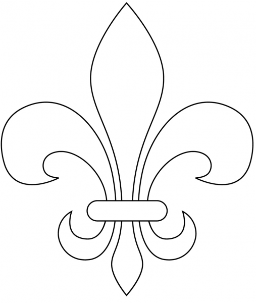 Heraldic Lily coloring page image