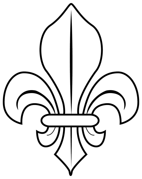 Heraldic Lily coloring page image