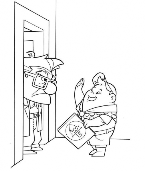 Here Comes Russell  coloring page image