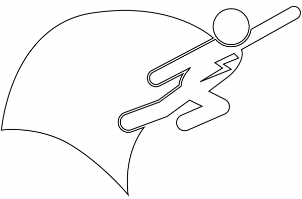 Hero Cape coloring page image
