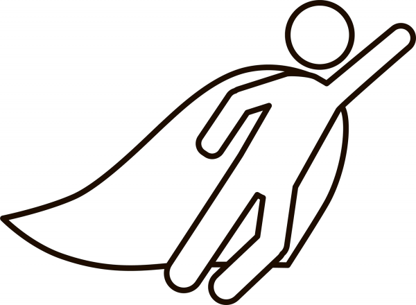 Hero Cape coloring page image