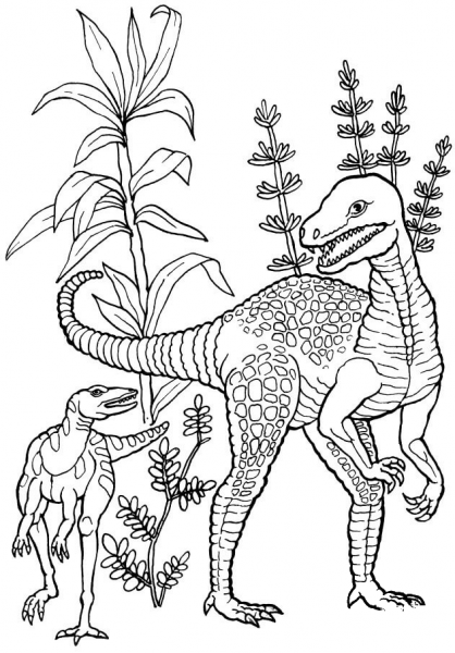 Herrerasaurus Dinosaur coloring page image