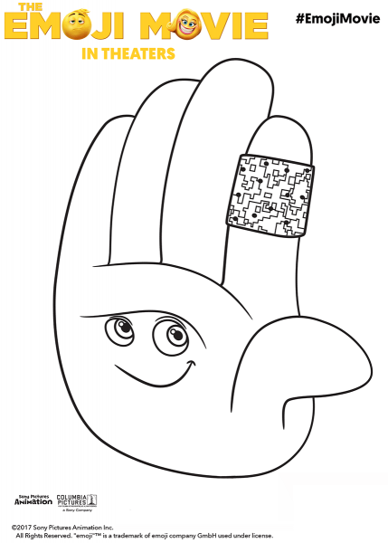 HI-5 Emoji coloring page image