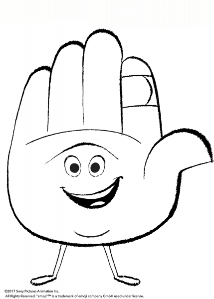 HI-5 from Emoji Movie  coloring page image