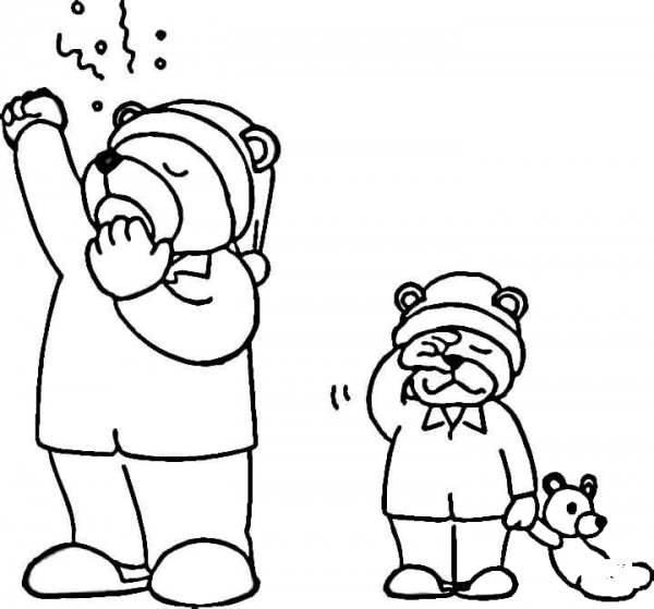 Hibernating Bear  coloring page image