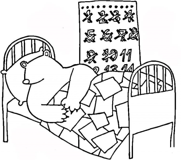 Hibernation  coloring page image