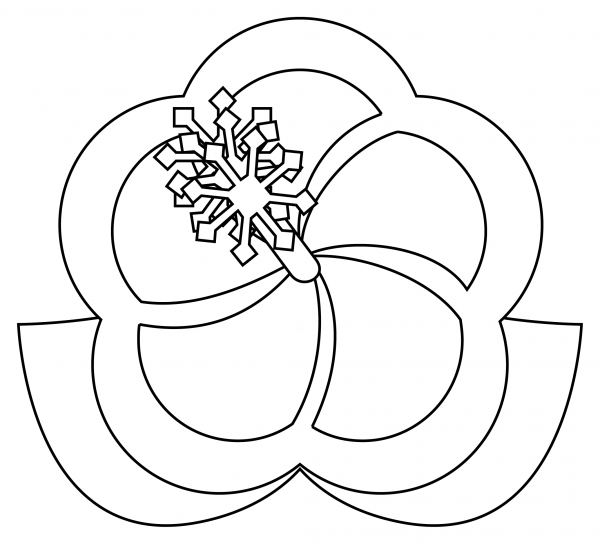 Hibiscus coloring page image