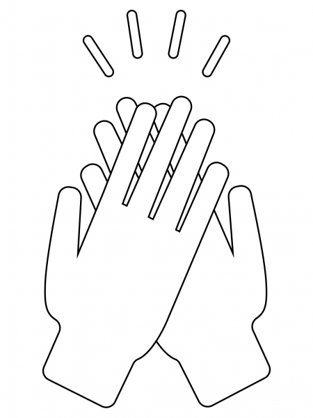 High Five coloring page image