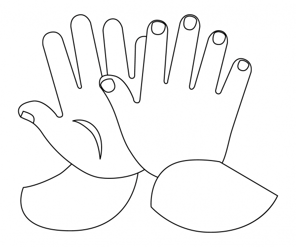 High Five coloring page image