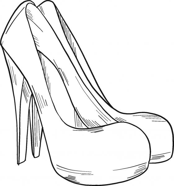 High Heel coloring page image
