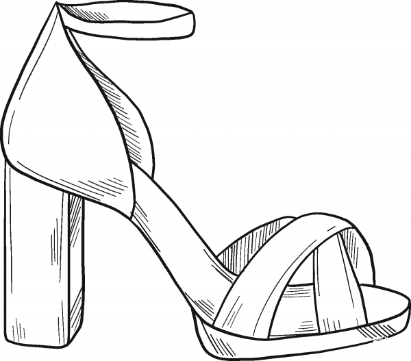 High Heel coloring page image