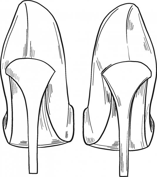 High Heel coloring page image