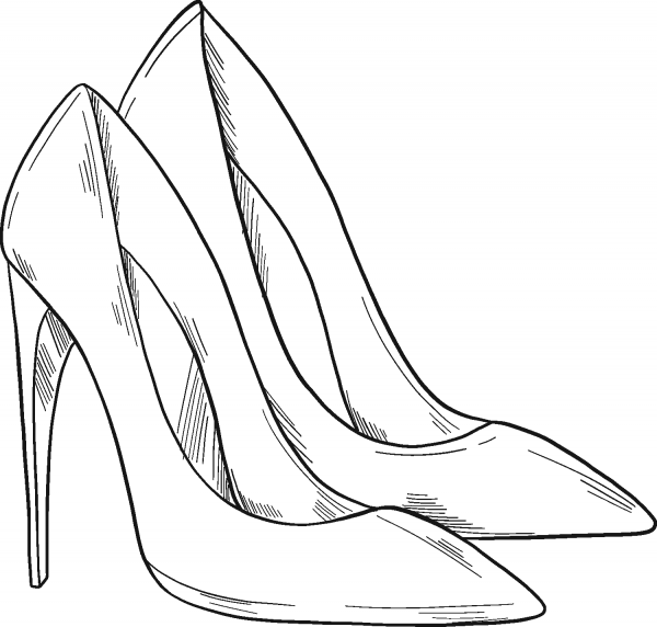 High Heel coloring page image