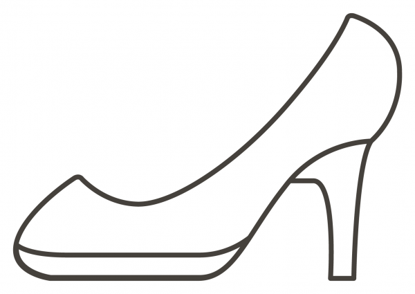 High Heeled Shoe coloring page image