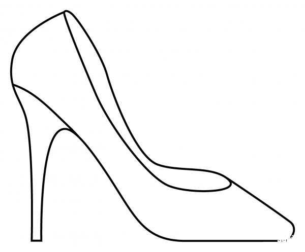 High Heeled Shoe Emoji coloring page image