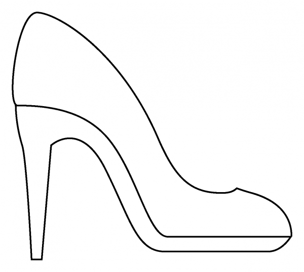 High Heeled Shoe Emoji coloring page image
