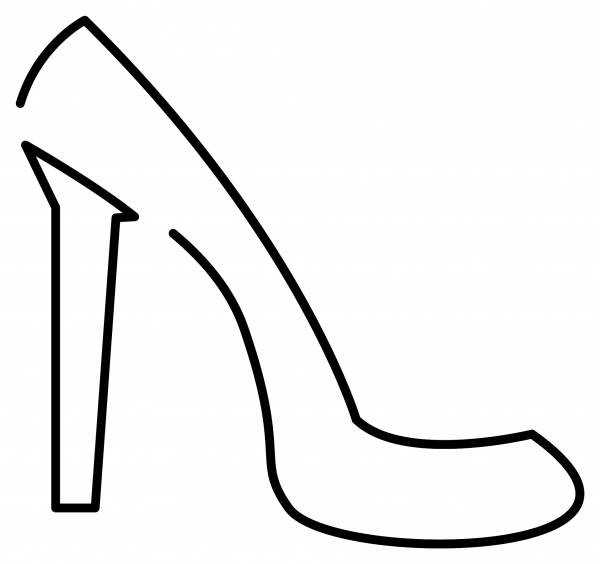 High Heeled Shoe Emoji coloring page image