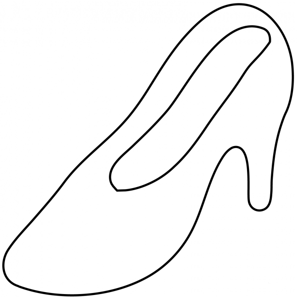 High Heeled Shoe Emoji coloring page image