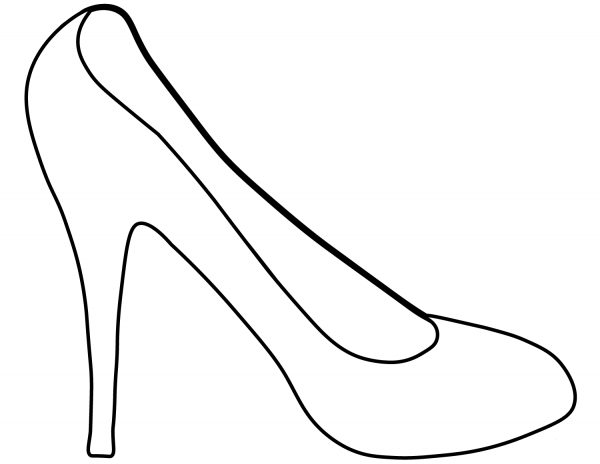 High Heels coloring page image