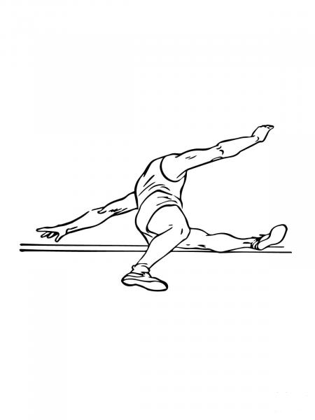 High Jump Athletics coloring page image