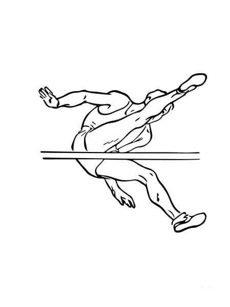 High Jump coloring page image