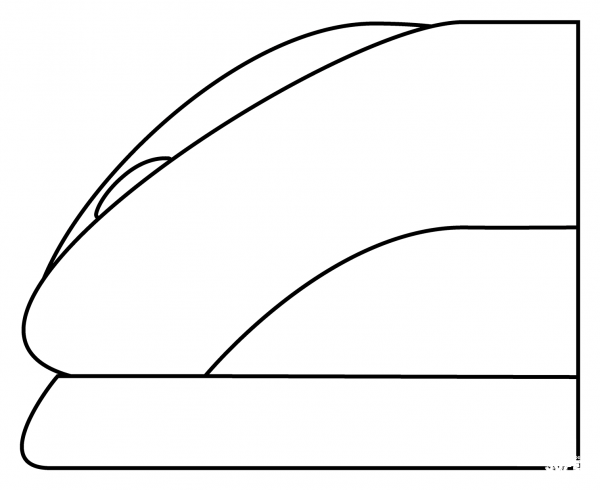 High Speed Train Emoji coloring page image