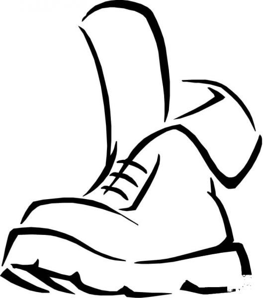 Hiking Boot coloring page image