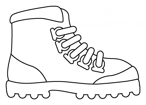 Hiking Boot Emoji coloring page - ColouringPages