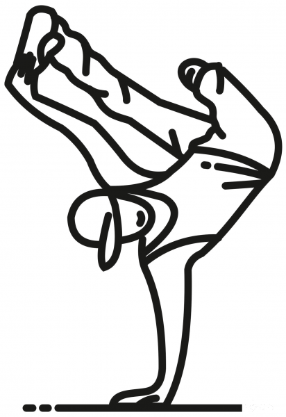 Hip Hop Dance coloring page image
