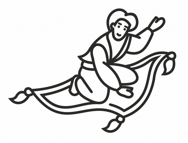 Aladdin coloring page image