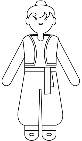 Aladdin coloring page image